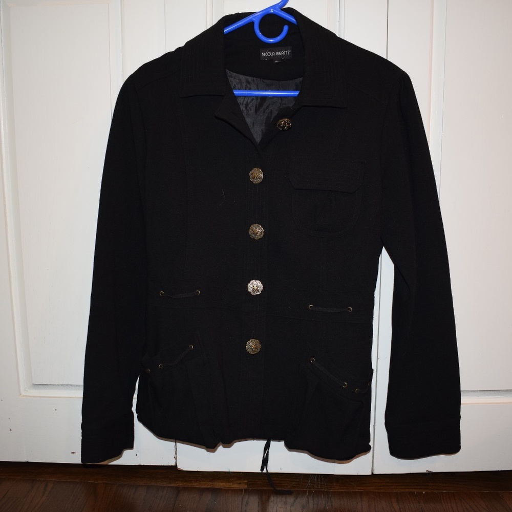 Nicola Bertti Black Military Style Women's Jacket